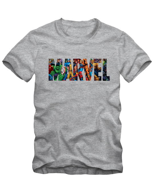Marškinėliai Marvel logo herojai Marškinėliai Marvel logo herojai